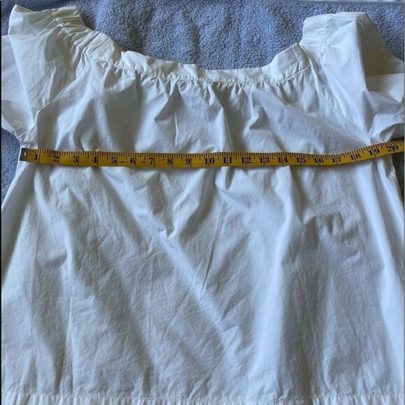 3/$25 MADEWELL White Clean Off the Shoulder Top.Size L - Picture 12 of 14
